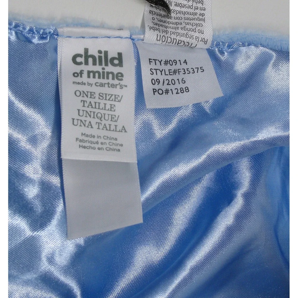 Carters Child of Mine Bear Blue Lovey Rattle I Love Mommy Heart Security Blanket